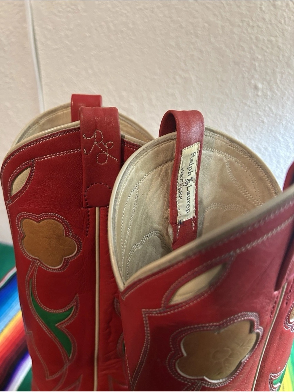 *RARE* Ralph Lauren Selene Western Floral Boots - Picture 6 of 8